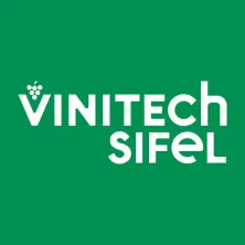 Vinitech Sifel logo on green background - International wine technology and equipment exhibition in Bordeaux