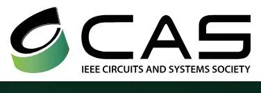 IEEE Circuits and Systems Society (CAS) logo featuring a green curved design element and black text