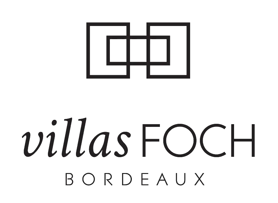 Villas Foch Bordeaux logo featuring abstract geometric squares design